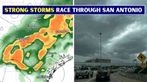 San Antonio Weather Radar Shows Strong Storms Moving Quickly Across the Area