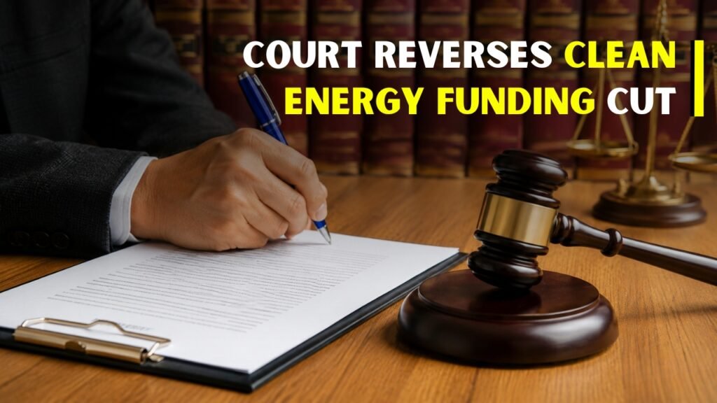 Judge Reverses $82M Clean Energy Cutback Ruling