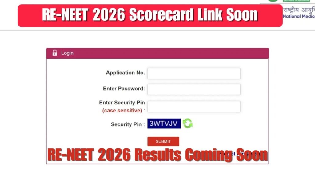 RE-NEET 2026 Scorecard Download Link