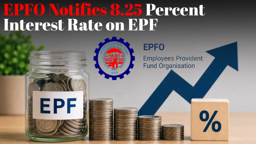 EPFO Notifies 8.25 Percent Interest Rate