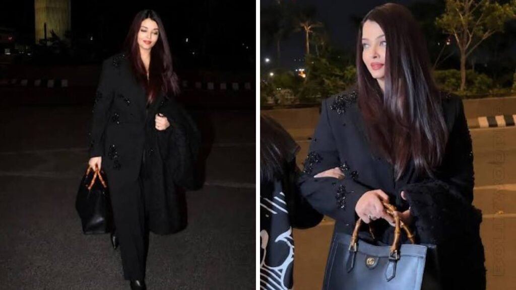 Aishwarya Rai Turns Heads in a Black Pantsuit